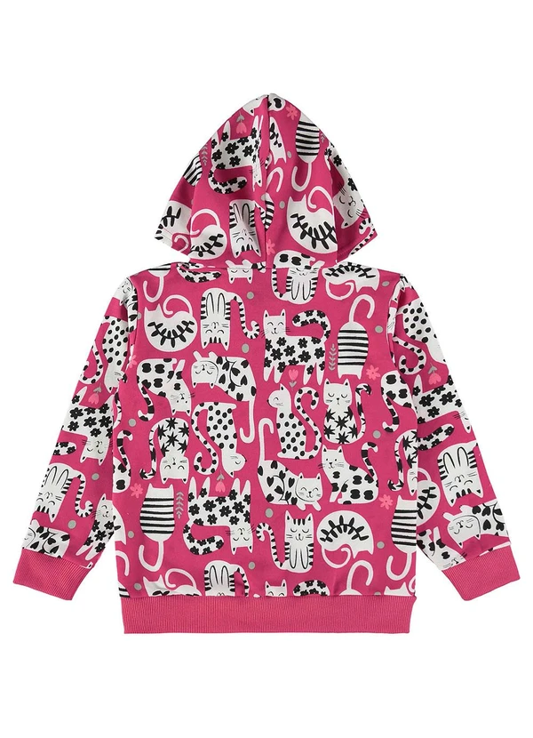 Bee Loop - Jaqueta Moletom Infantil Unissex Rosa 2