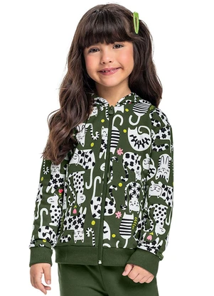 Bee Loop - Jaqueta Moletom Infantil Unissex Verde - BEE LOOP