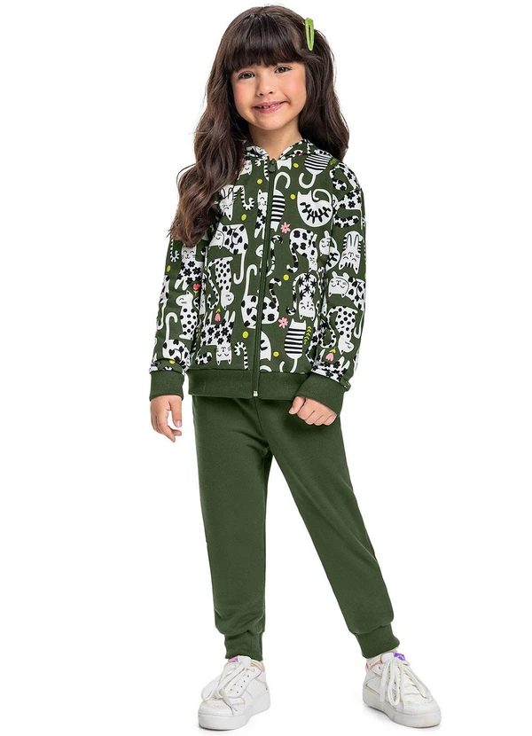 Bee Loop - Jaqueta Moletom Infantil Unissex Verde 2