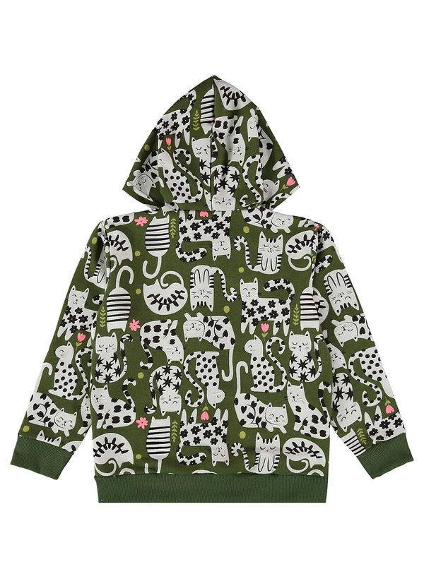 Bee Loop - Jaqueta Moletom Infantil Unissex Verde 4