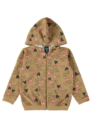 Bee Loop - Jaqueta Moletom para Bebê Menina Marrom - BEE LOOP