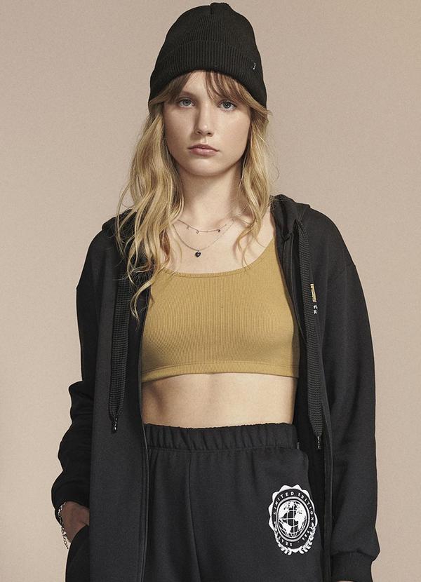 Authoria - Jaqueta Moletom Varsity Preto