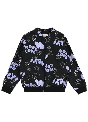 Malwee Kids - Jaqueta More Love em Moletom Preto - MALWEE KIDS