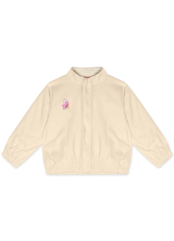 Lilica Ripilica - Jaqueta Pelinhos Manga Longa Bebê Feminina Bege