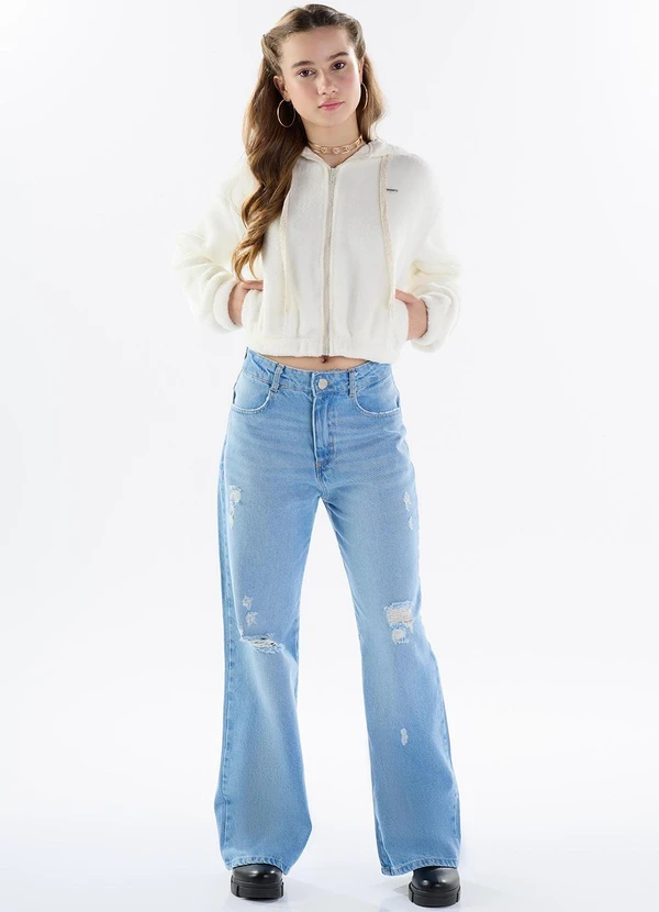 Pulla Bulla - Jaqueta Pelo e Meia Malha  Bege 2