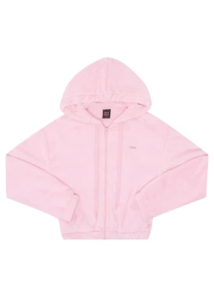 Pulla Bulla - Jaqueta Pelo e Meia Malha  Rosa - PULLA BULLA