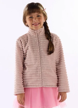 Quimby - Jaqueta Pelo Sintético Rosa - QUIMBY