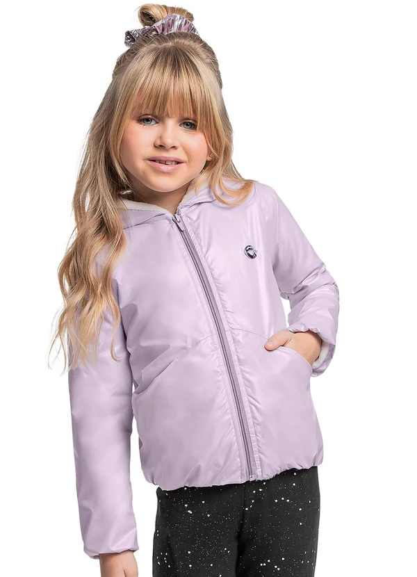 Quimby - Jaqueta Perolada para Menina Roxo