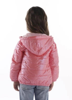 Up Baby - Jaqueta Puffa Capuz Rosa - UP BABY