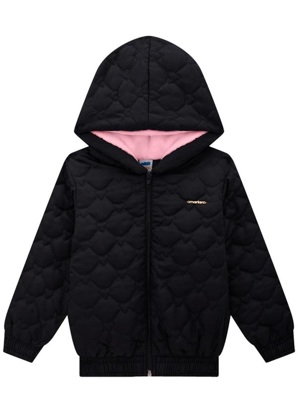 Marlan - Jaqueta Puffer em Matelassê Losango Preto