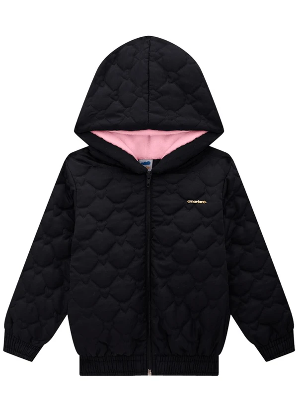 Marlan - Jaqueta Puffer em Matelassê Losango Preto
