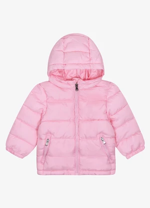 Trick Nick - Jaqueta Puffer Infantil com Capuz Rosa - TRICK NICK