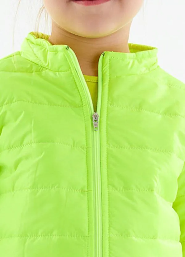 Up Baby - Jaqueta Puffer Infantil Menina Verde 2