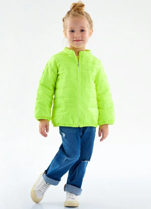 Up Baby - Jaqueta Puffer Infantil Menina Verde 3