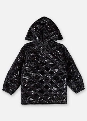Up Baby - Jaqueta Puffer Infantil para Menina Preto - UP BABY
