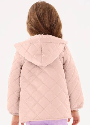 Up Baby - Jaqueta Puffer Infantil para Menina Rosa - UP BABY