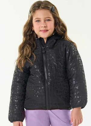 Trick Nick - Jaqueta Puffer Infantil Preto - TRICK NICK