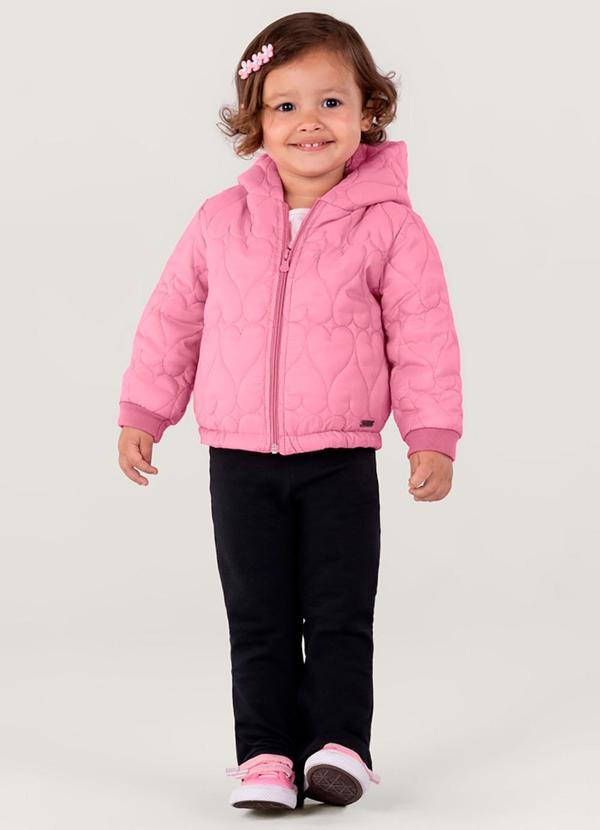Brandili - Jaqueta Puffer Infantil Unissex Rosa 2