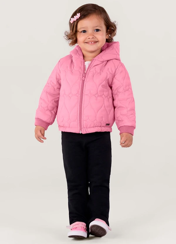 Brandili - Jaqueta Puffer Infantil Unissex Rosa 2