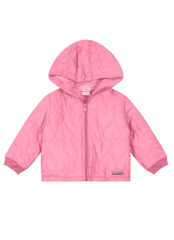 Brandili - Jaqueta Puffer Infantil Unissex Rosa 4
