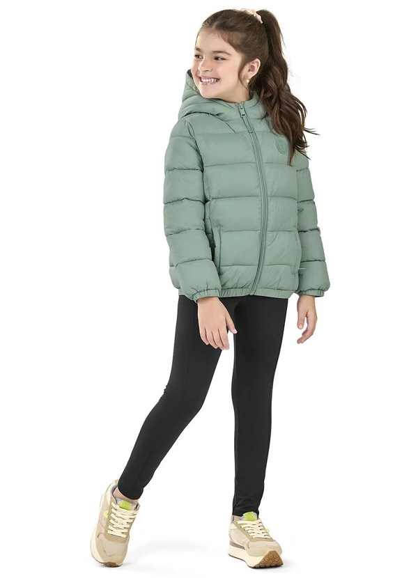 Elian - Jaqueta Puffer Infantil Unissex Verde 2