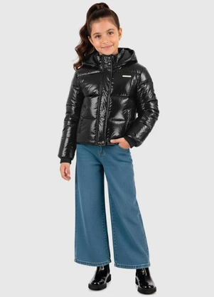 Carinhoso - Jaqueta Puffer Metaliza Preto - CARINHOSO