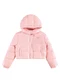 Carinhoso - Jaqueta Puffer Metaliza Preto - variação: Rosa Claro