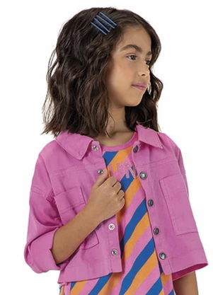 Jaqueta Sarja Infantil Feminina Marisol (Rosa) - MARISOL