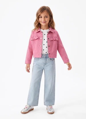 Marisol - Jaqueta Sarja Infantil Feminina Rosa - MARISOL
