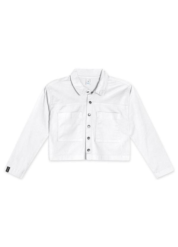 Hapier - Jaqueta Sarja Juvenil Feminina Branco