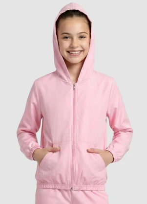 Turminha - Jaqueta Tactel Corta Vento Rosa - TURMINHA