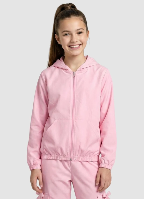 Turminha - Jaqueta Tactel Corta Vento Rosa 1