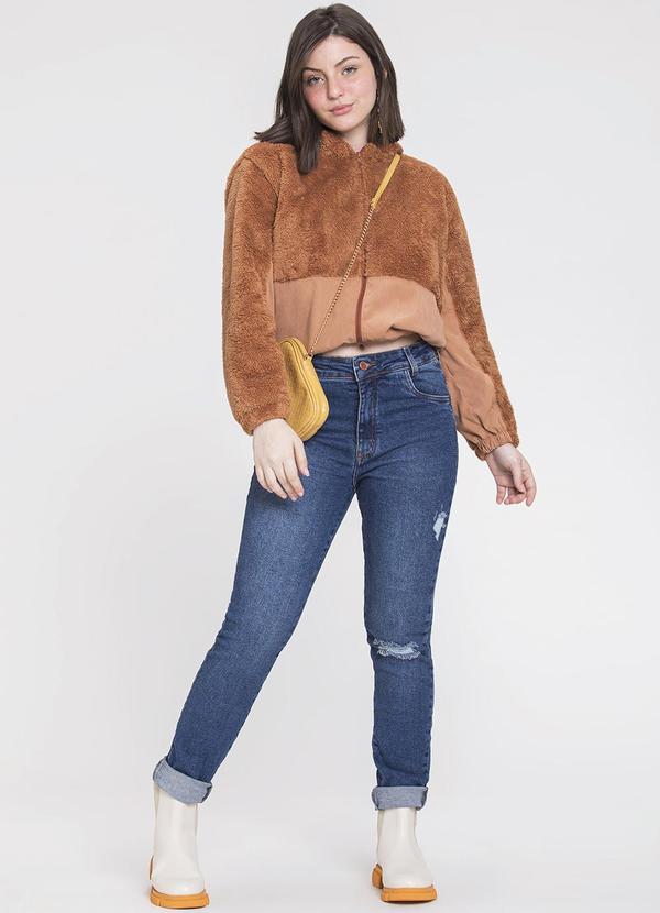 Sun Place - Jaqueta Teddy Juvenil Feminina Marrom 3