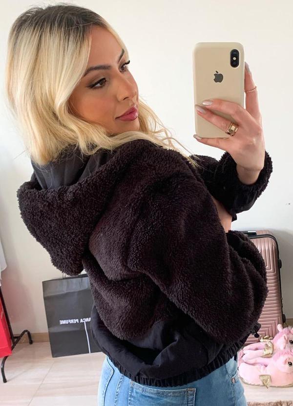 Sun Place - Jaqueta Teddy Juvenil Feminina Preto 2