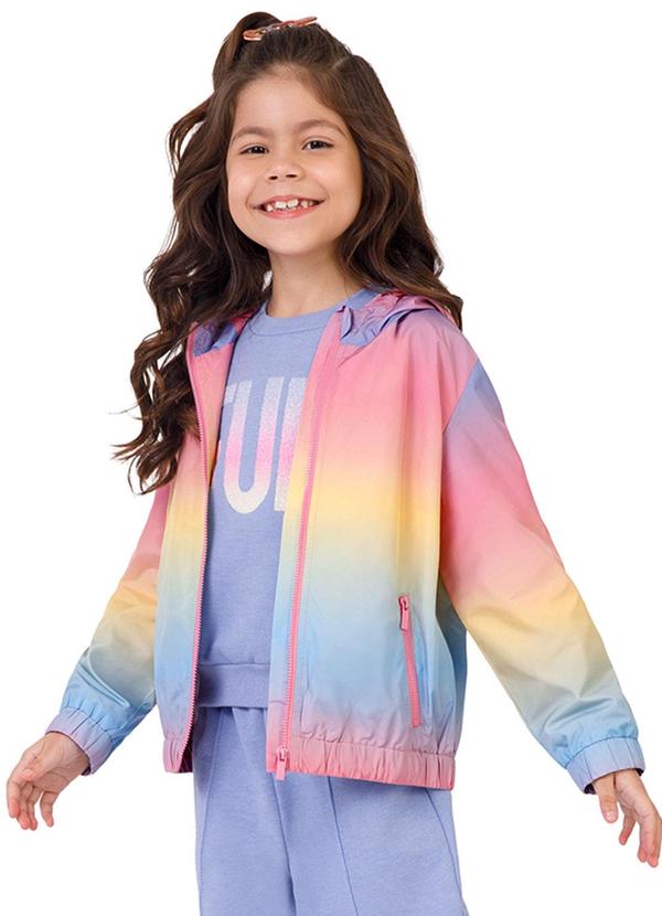 Malwee Kids - Jaqueta Tie Dye Corta Vento Rosa