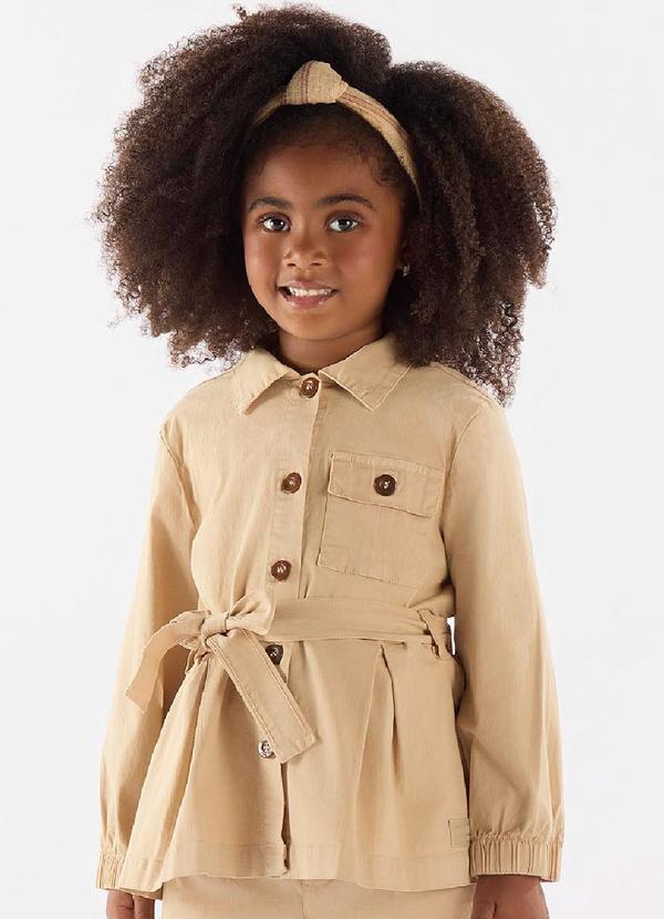 Up Baby - Jaqueta Trench Coat Menina Bege