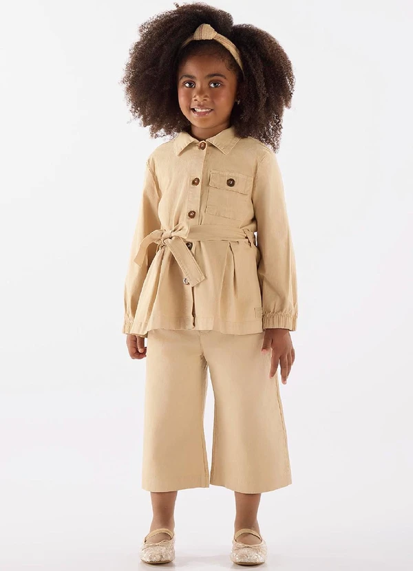 Up Baby - Jaqueta Trench Coat Menina Bege 2
