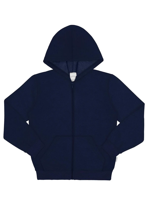 Alakazoo - Jaqueta Unissex em Moletom com Capuz Azul 3