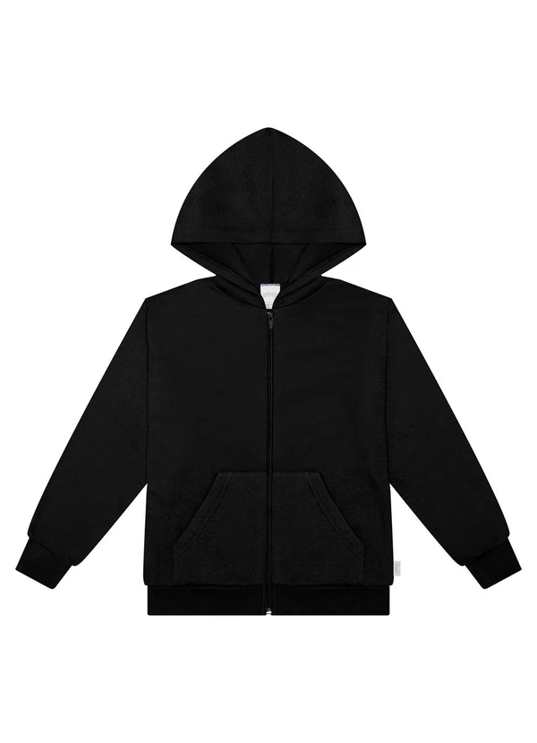 Alakazoo - Jaqueta Unissex em Moletom com Capuz Preto