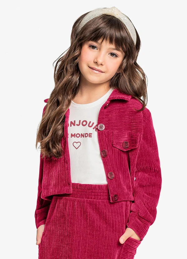 Trick Nick - Jaqueta Veludo Cotelê Vermelho