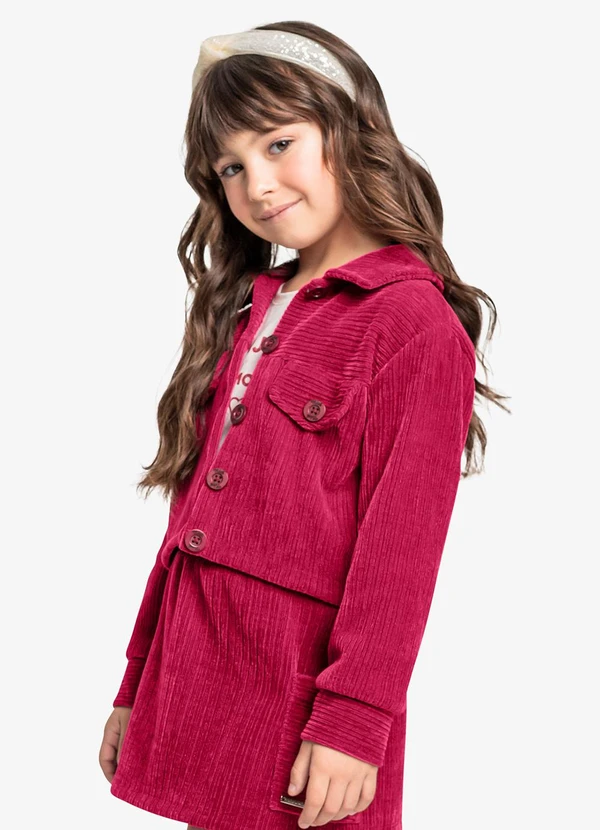 Trick Nick - Jaqueta Veludo Cotelê Vermelho 2