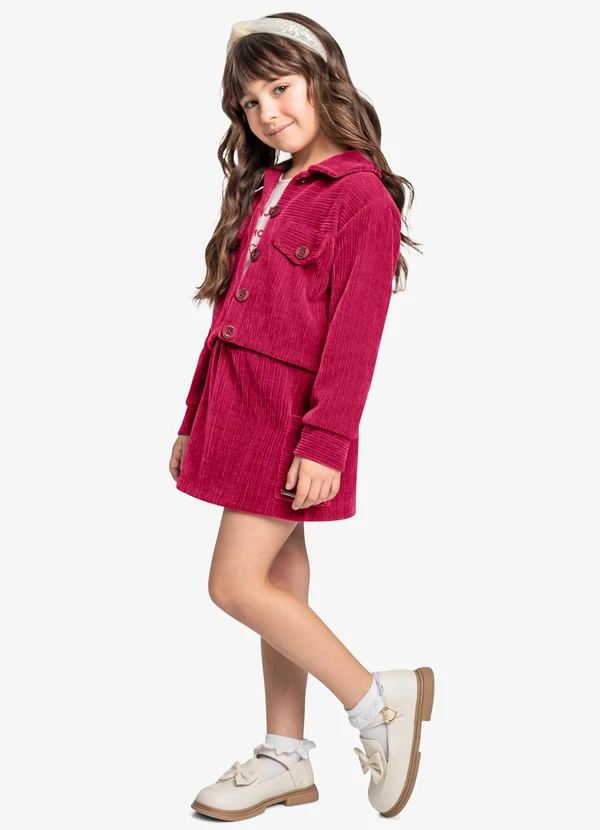 Trick Nick - Jaqueta Veludo Cotelê Vermelho 3