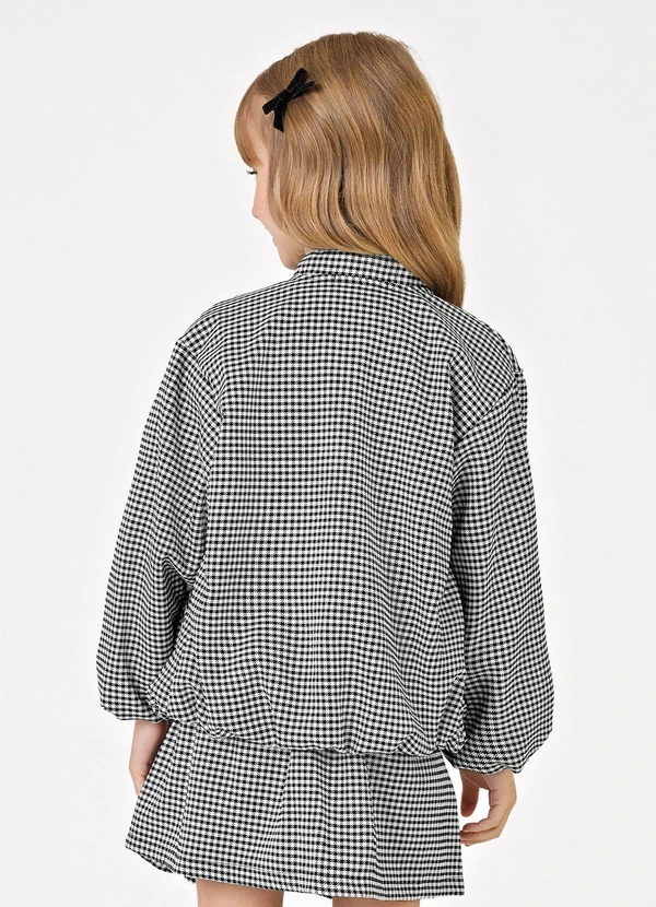 Trick Nick - Jaqueta Xadrez Infantil Feminina Preto 2