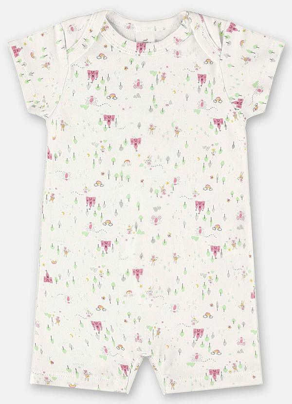 Up Baby - Macaquinho para Bebê Menina Bege