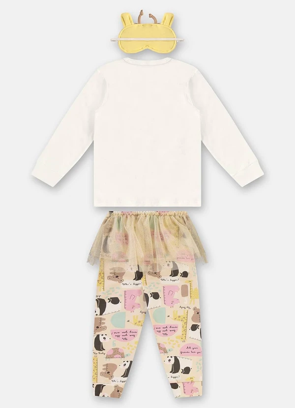 Up Baby - Pijama Menina 3 Peças Bege 3