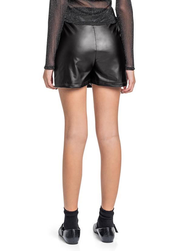 Gloss - Short-Saia Juvenil em Malha Cirrê Preto 2