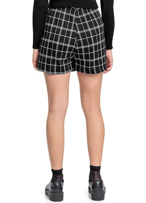 Gloss - Short-Saia Juvenil em Malha Jacquard Preto - GLOSS