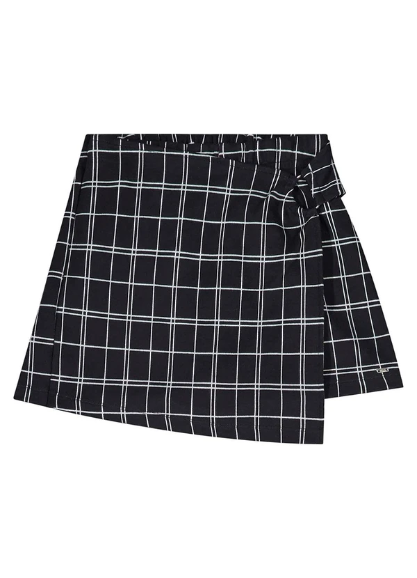Gloss - Short-Saia Juvenil em Malha Jacquard Preto 5