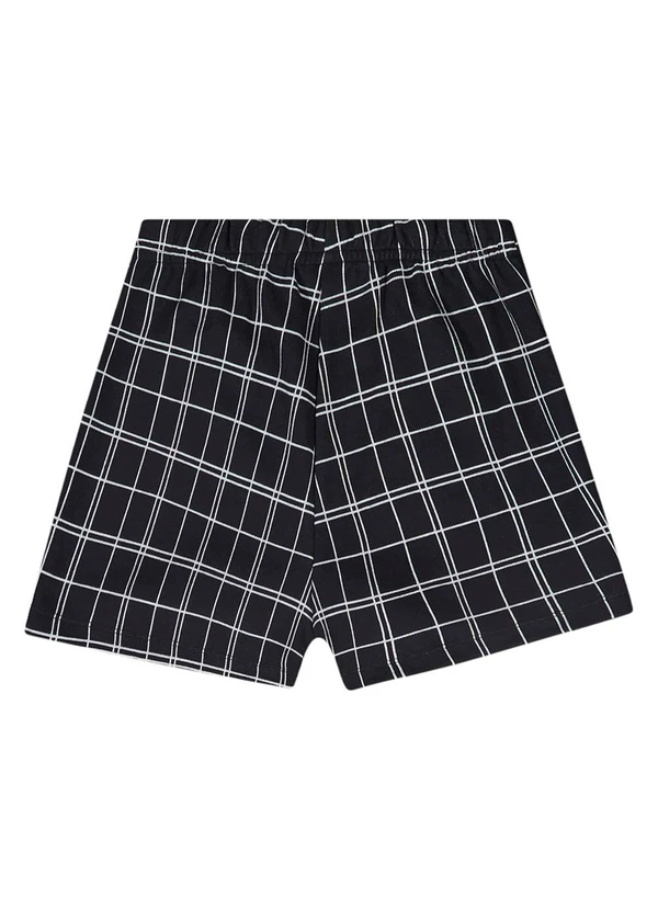 Gloss - Short-Saia Juvenil em Malha Jacquard Preto 6