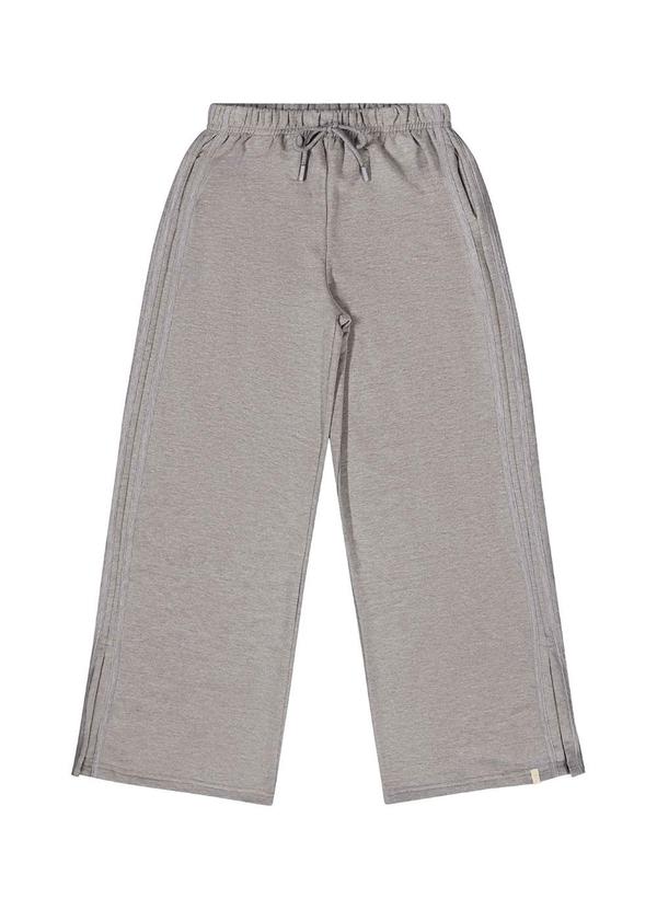 Gloss - Wide Leg Juvenil em Moletom Cinza